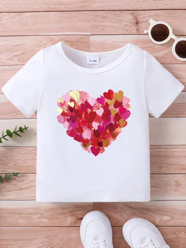 T-shirt manches courtes cœur – Image 3