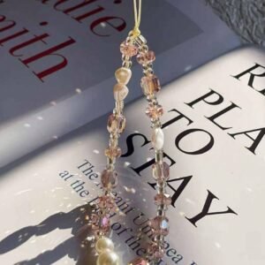 Chaîne rose cristal téléphone