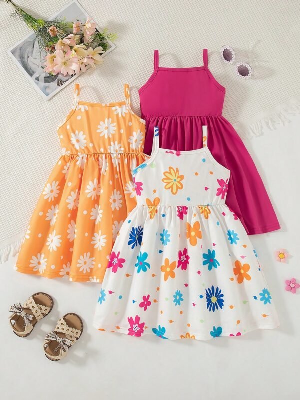 Ensemble 3 pcs robe volants bébé – Image 2