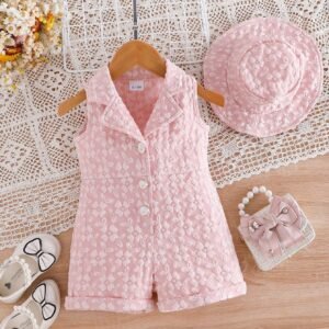 2 pcs body fleurs 3D + chapeau