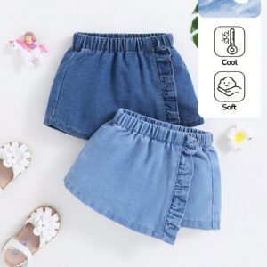 Jupe-short volants doux