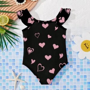 Maillot bain cœur chat