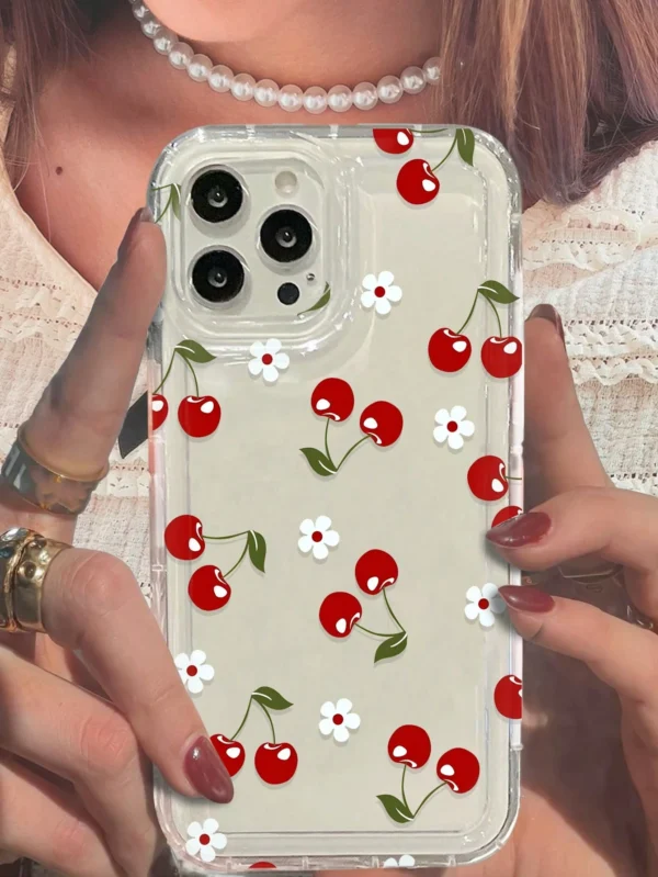 Coque transparente cerises variées – Image 3