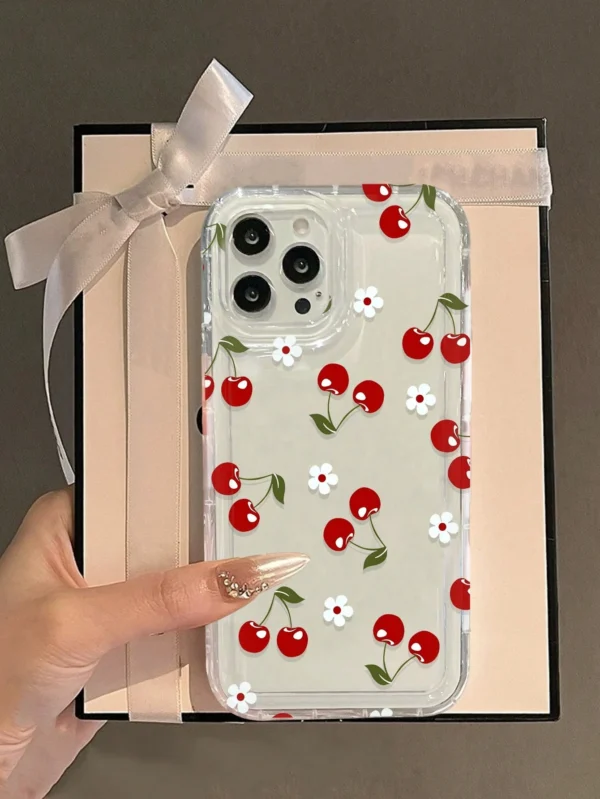 Coque transparente cerises variées – Image 2