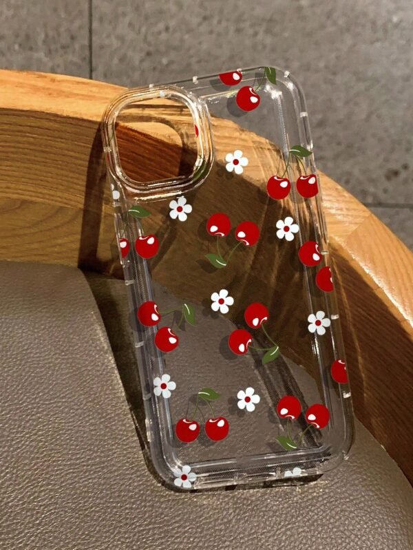 Coque transparente cerises variées