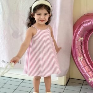 Robe rayée nœud bébé