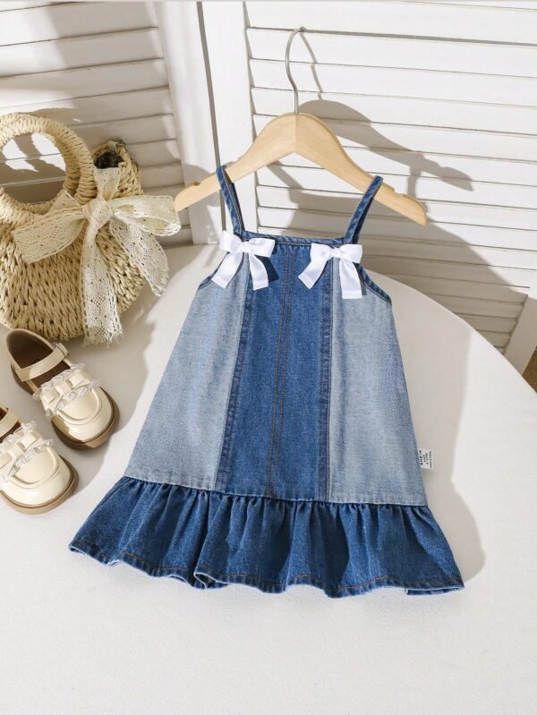 Robe débardeur patchwork denim – Image 9