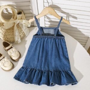 Robe débardeur patchwork denim