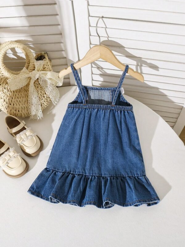 Robe débardeur patchwork denim – Image 2