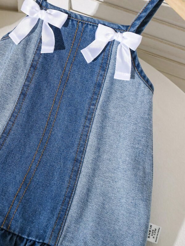 Robe débardeur patchwork denim – Image 7