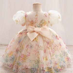 Robe courte papillon organza