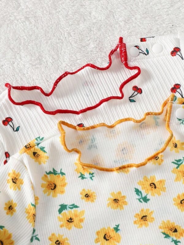 4 pcs pyjama floral doux – Image 3