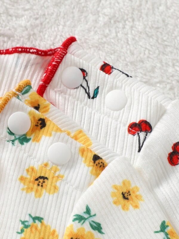4 pcs pyjama floral doux – Image 4