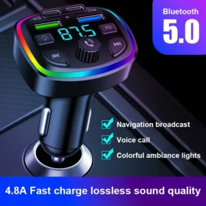 Émetteur FM voiture 7 couleurs