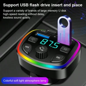 Émetteur FM voiture 7 couleurs