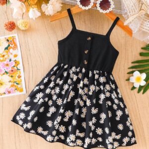 Robe été patchwork boutons