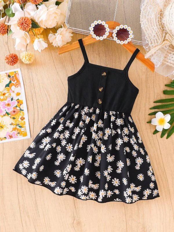 Robe été patchwork boutons
