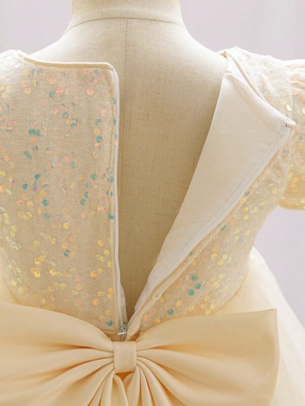 Robe soirée nœud sequins – Image 6