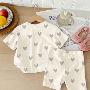 2 pcs t-shirt chat short