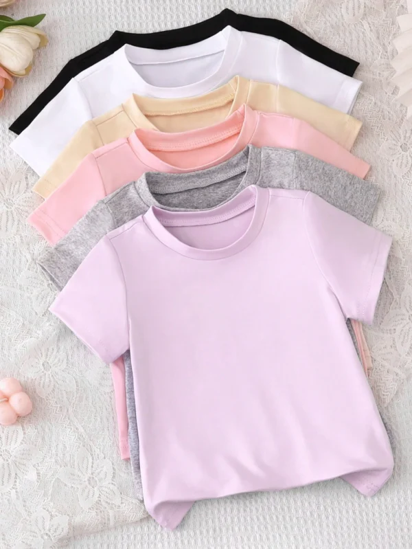 6 pcs tops manches courtes