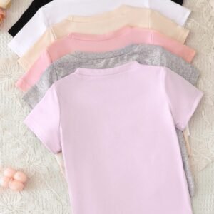 6 pcs tops manches courtes