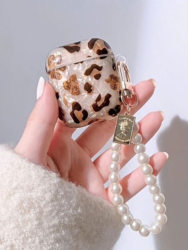 Coque léopard avec sangle AirPods – Image 3