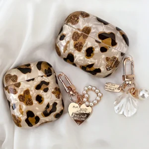 Coque léopard avec sangle AirPods