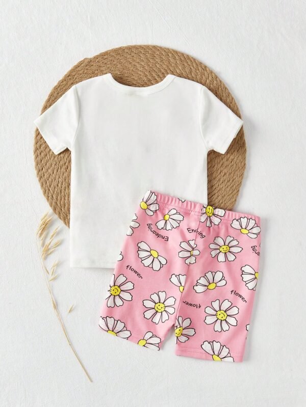 2 pcs pyjama fleurs short – Image 2