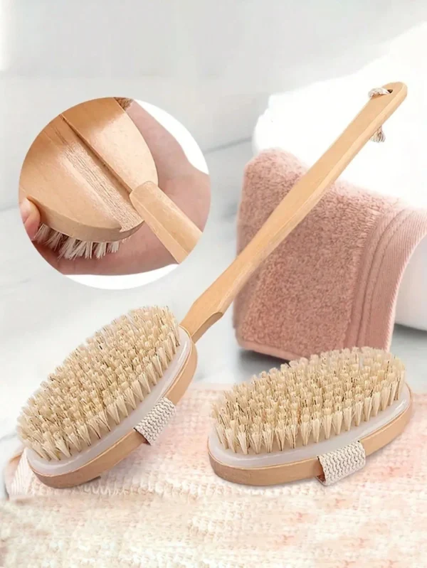 Brosse douche bois longue 1 pcs