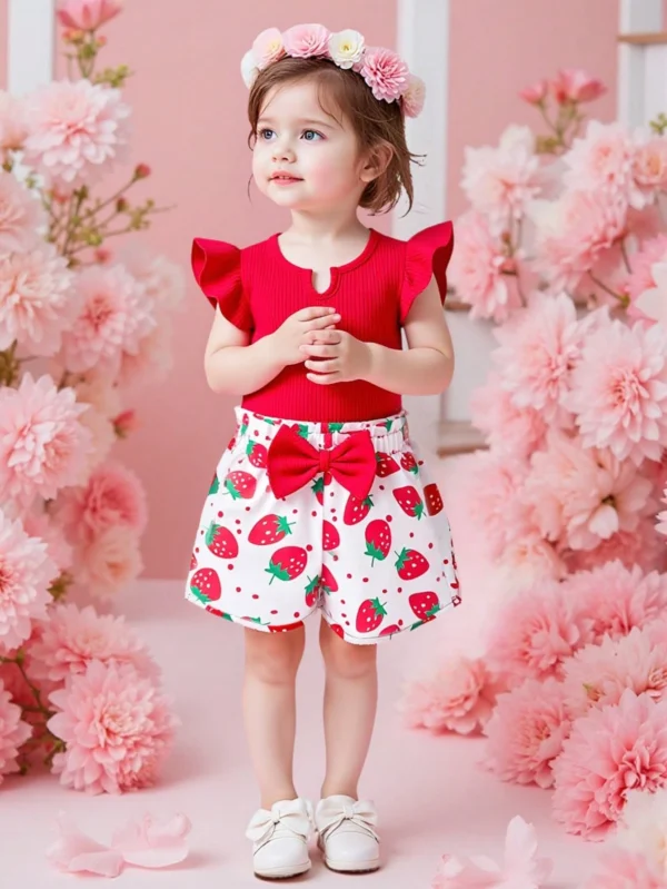 2 pcs t-shirt nœud short – Image 3
