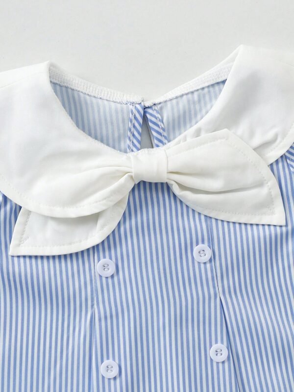 Robe rayée col marin bébé – Image 5