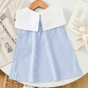 Robe rayée col marin bébé