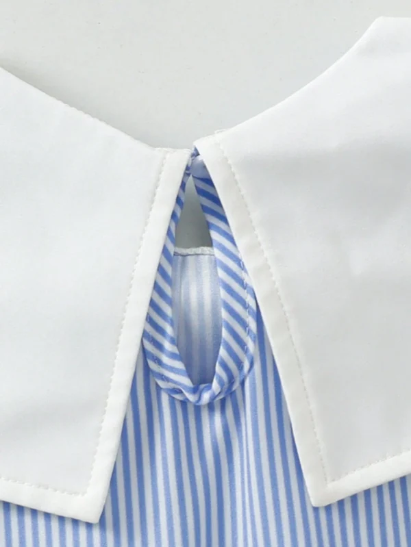 Robe rayée col marin bébé – Image 8