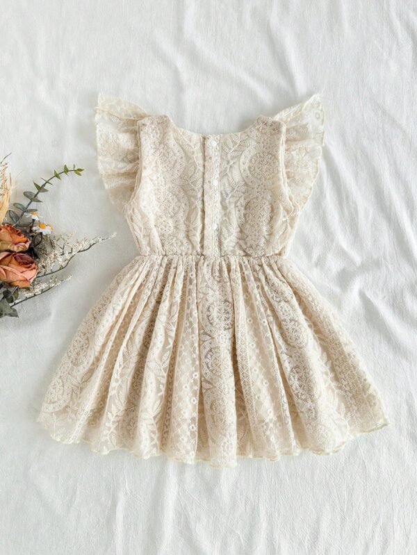 Robe maille abricot bébé – Image 2