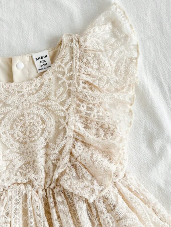 Robe maille abricot bébé – Image 6