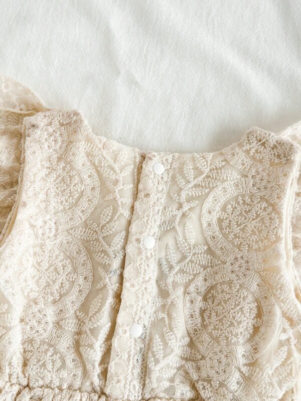 Robe maille abricot bébé – Image 7
