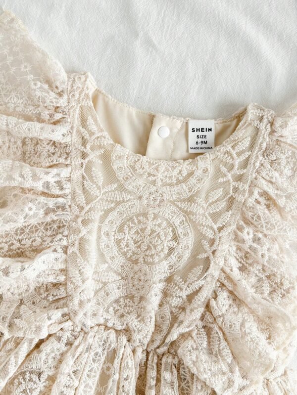 Robe maille abricot bébé – Image 8