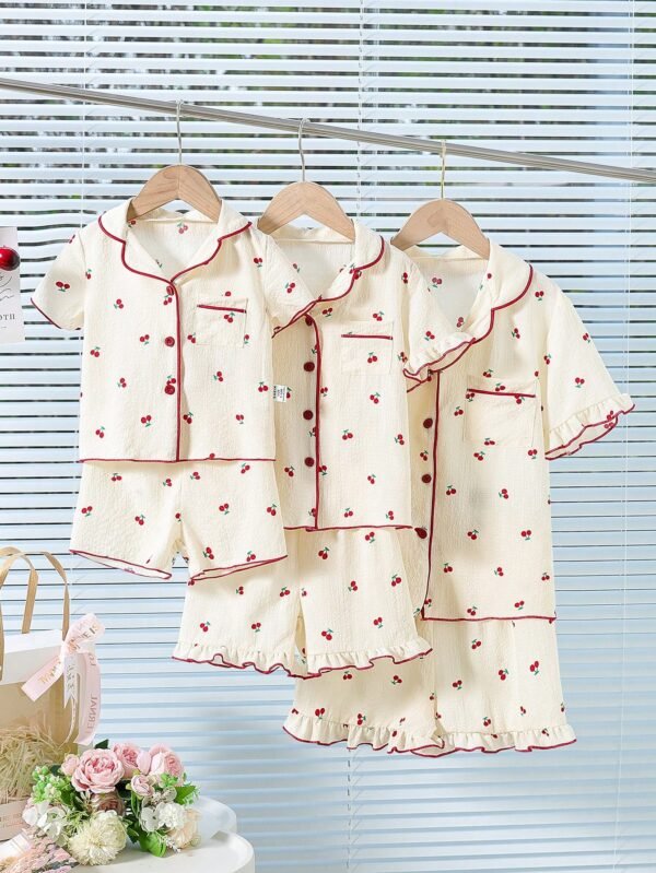 Ensemble 2 pcs pyjama cerises – Image 3