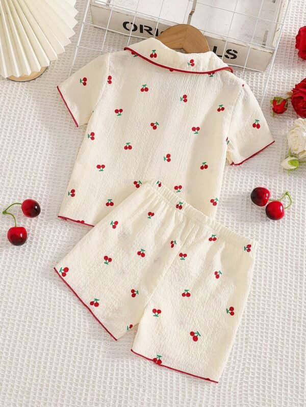 Ensemble 2 pcs pyjama cerises – Image 2