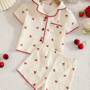 Ensemble 2 pcs pyjama cerises