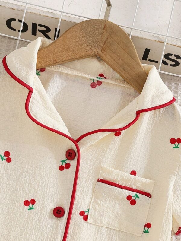 Ensemble 2 pcs pyjama cerises – Image 5