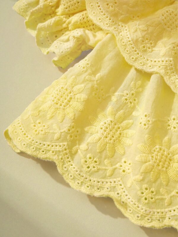 Top vintage broderie col – Image 4