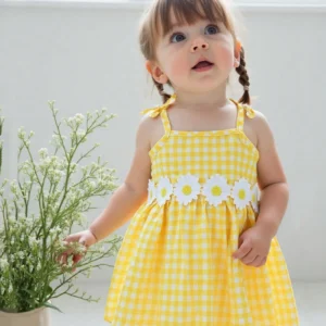 Robe salopette carreaux