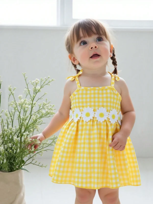 Robe salopette carreaux