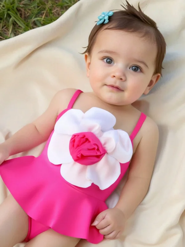 Maillot bain princesse fleurs