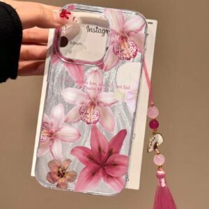 Coque floral motif chinois