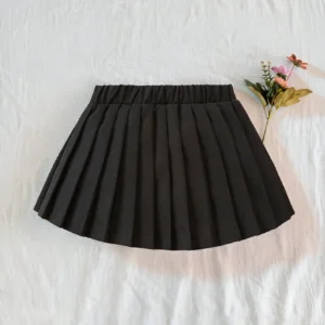 Jupe plissée unie style classique