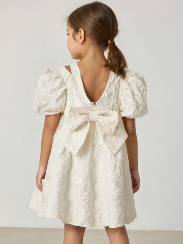 Robe trapèze manches bouffantes – Image 4