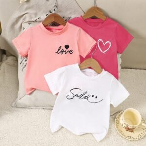 3 pcs t-shirts manches courtes