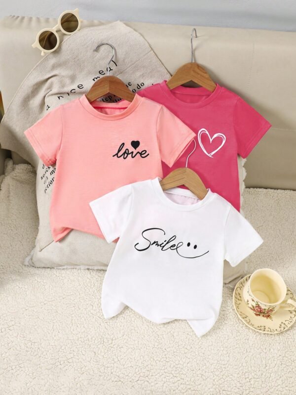 3 pcs t-shirts manches courtes